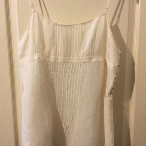 NWT!  Abercrombie cream silk cami sz L